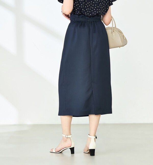 NOLLEY'S「ウォッシャブル片タック タイトミディスカート」|タイト|