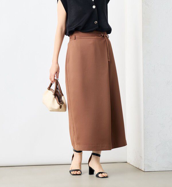 NOLLEY'S「ウォッシャブル片タック タイトミディスカート」|タイト|