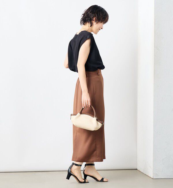 NOLLEY'S「ウォッシャブル片タック タイトミディスカート」|タイト|