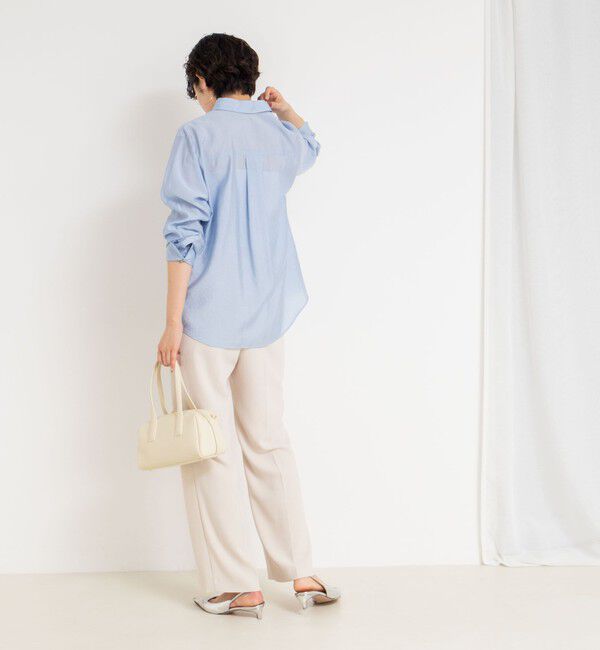 NOLLEY'S sophi「《セットアップ対応》シアーローン２WAYシャツ」|シャツ・ブラウス|