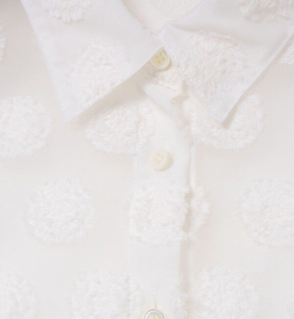 NOLLEY'S sophi「シアーフラワージャガードショートシャツ」|シャツ・ブラウス|