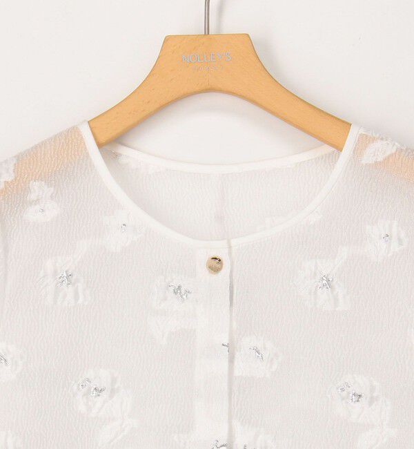 NOLLEY'S sophi「《セットアップ対応》ラメフラワージャガードブラウス」|シャツ・ブラウス|