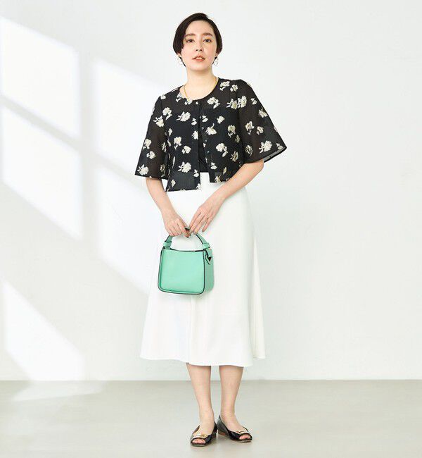 NOLLEY'S sophi「《セットアップ対応》ラメフラワージャガードブラウス」|シャツ・ブラウス|