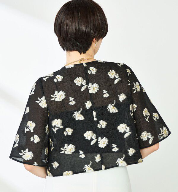 NOLLEY'S sophi「《セットアップ対応》ラメフラワージャガードブラウス」|シャツ・ブラウス|