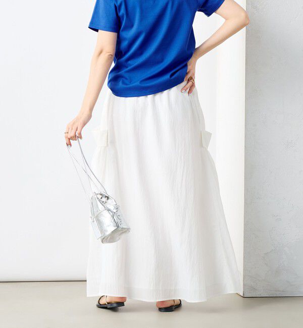 NOLLEY'S「《セットアップ対応》リンクルタイプライターポケ付きスカート」|スカート|