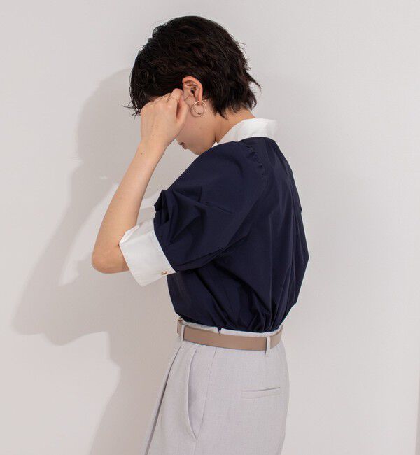 NOLLEY'S「パフスリーブ半袖シャツブラウス」|シャツ・ブラウス|