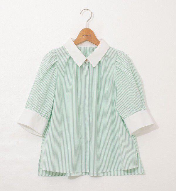 NOLLEY'S「パフスリーブ半袖シャツブラウス」|シャツ・ブラウス|