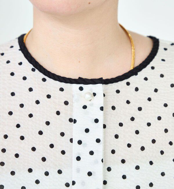 NOLLEY'S「ポコポコサッカー2WAYブラウス」|シャツ・ブラウス|