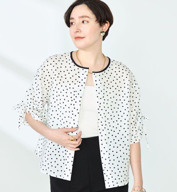 NOLLEY'S「ポコポコサッカー2WAYブラウス」|シャツ・ブラウス|