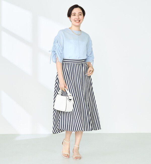 NOLLEY'S「ポコポコサッカー2WAYブラウス」|シャツ・ブラウス|