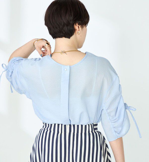 NOLLEY'S「ポコポコサッカー2WAYブラウス」|シャツ・ブラウス|