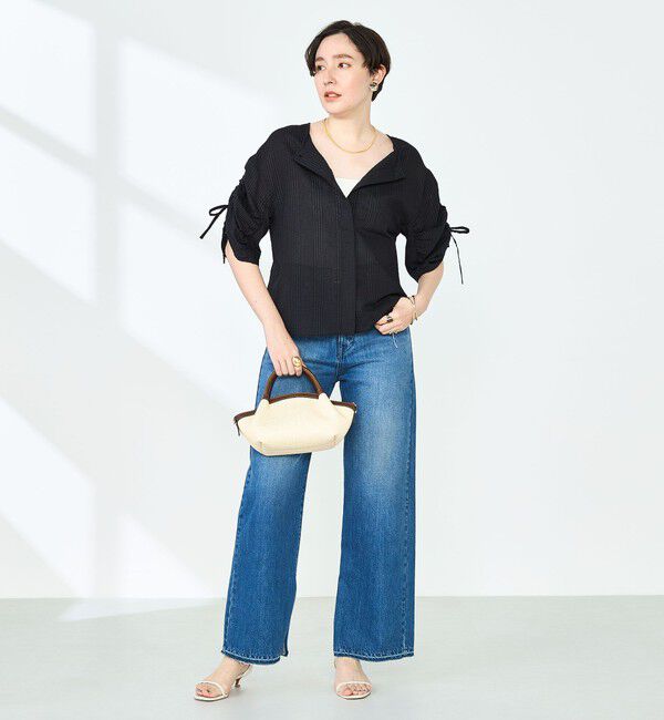 NOLLEY'S「ポコポコサッカー2WAYブラウス」|シャツ・ブラウス|