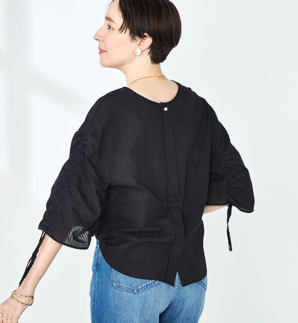 NOLLEY'S「ポコポコサッカー2WAYブラウス」|シャツ・ブラウス|