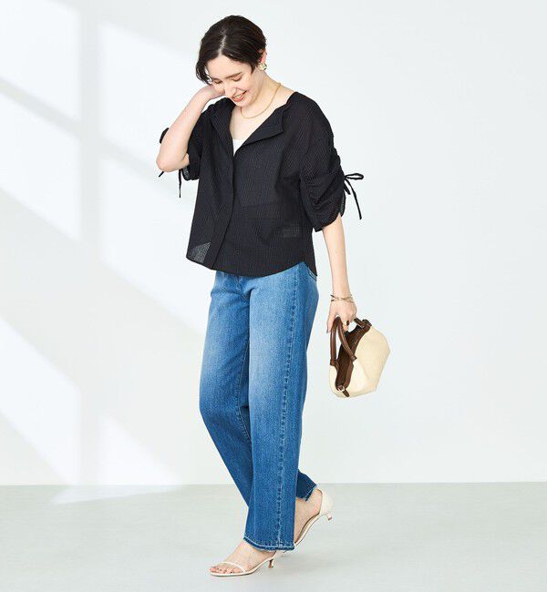 NOLLEY'S「ポコポコサッカー2WAYブラウス」|シャツ・ブラウス|