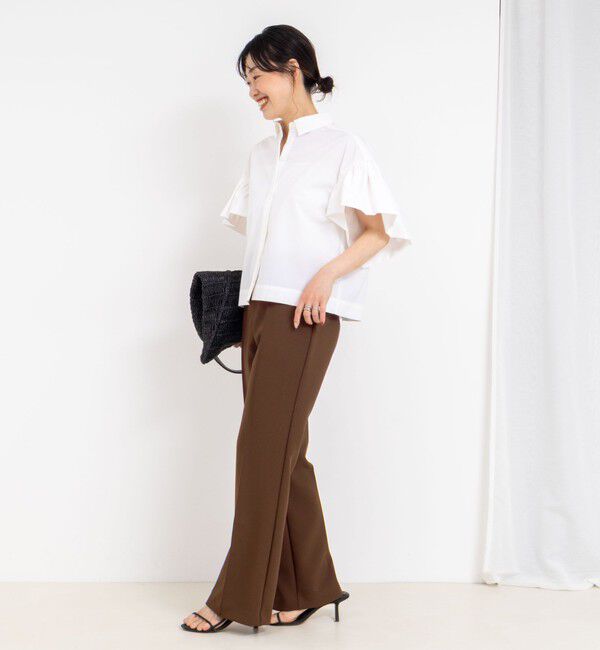 NOLLEY'S「ウォッシャブルハイスペック裾フレアパンツ」|その他|