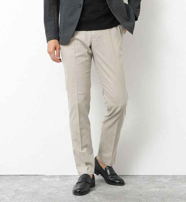 NOLLEY'S goodman「《ビジカジ対応》【COOLMOTION】シャークスキン 接触冷感スリムフィット 25SS」|チノ|ベージュ