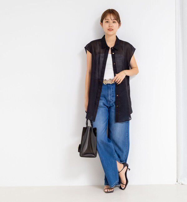 NOLLEY'S「シアーラミーオーバーサイズシャツ」|シャツ・ブラウス|