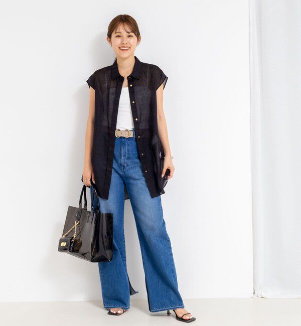 NOLLEY'S「シアーラミーオーバーサイズシャツ」|シャツ・ブラウス|