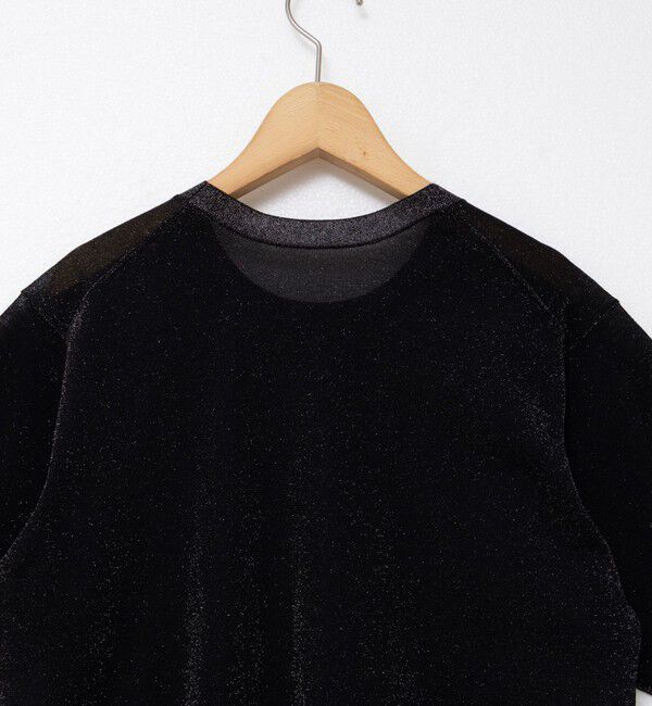 NOLLEY'S「《手洗い可能》《アンサンブル対応》シアーラメ天竺5分袖プルオーバーニット」|ニット・セーター|