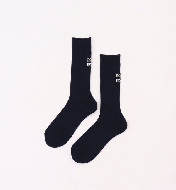NOLLEY'S「【nolnol/ノルノル】ロゴリブソックス」|ソックス|