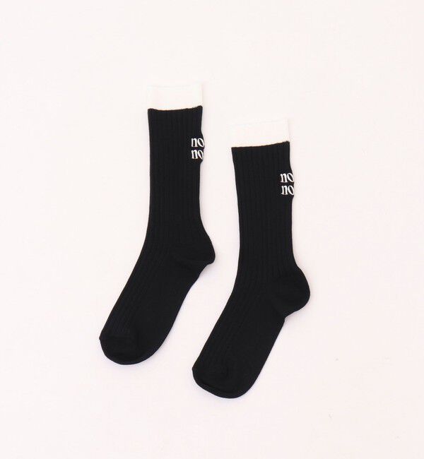 NOLLEY'S「【nolnol/ノルノル】ロゴリブソックス」|ソックス|