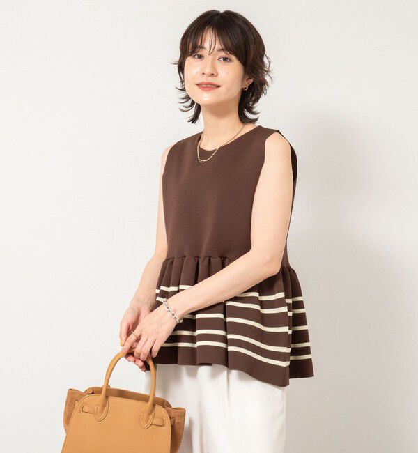 NOLLEY'S「《セットアップ対応》ミラノリブペプラムプルオーバーニット」|ニット・セーター|