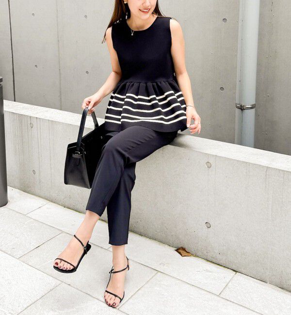 NOLLEY'S「《セットアップ対応》ミラノリブペプラムプルオーバーニット」|ニット・セーター|