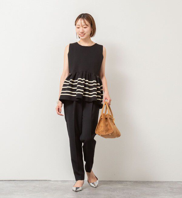 NOLLEY'S「《セットアップ対応》ミラノリブペプラムプルオーバーニット」|ニット・セーター|