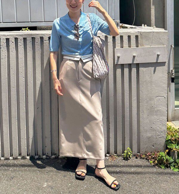 NOLLEY'S sophi「《手洗い可能》ワイドリブシアーポロ衿カーディガン」|カーディガン|