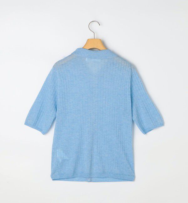 NOLLEY'S sophi「《手洗い可能》ワイドリブシアーポロ衿カーディガン」|カーディガン|