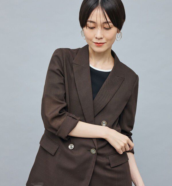 NOLLEY'S sophi「ウォッシャブルボイルシアーダブルジャケット」|テーラードジャケット|