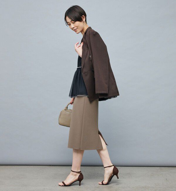 NOLLEY'S sophi「ウォッシャブルボイルシアーダブルジャケット」|テーラードジャケット|