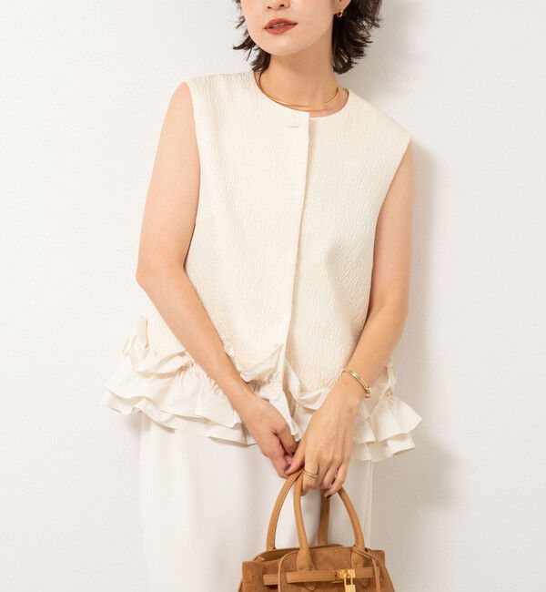 NOLLEY'S sophi「マトラッセ裾フリルジレ」|ベスト・ジレ|
