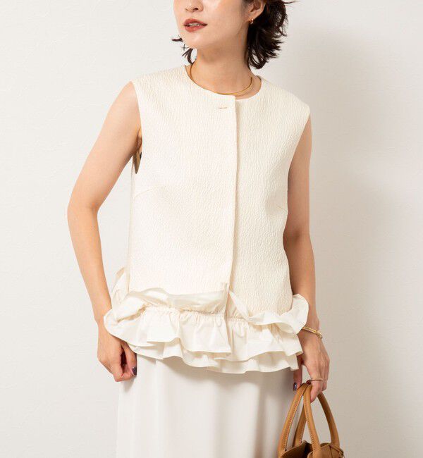 NOLLEY'S sophi「マトラッセ裾フリルジレ」|ベスト・ジレ|