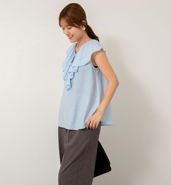 NOLLEY'S sophi「シアーラッフルノースリーブブラウス」|シャツ・ブラウス|