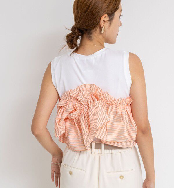 NOLLEY'S sophi「マルチWAYストライプフリルトップス」|Tシャツ・カットソー|