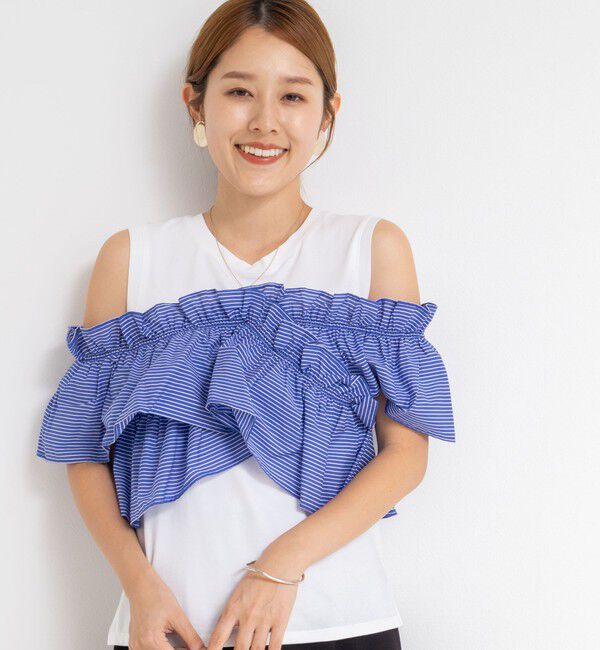 NOLLEY'S sophi「マルチWAYストライプフリルトップス」|Tシャツ・カットソー|