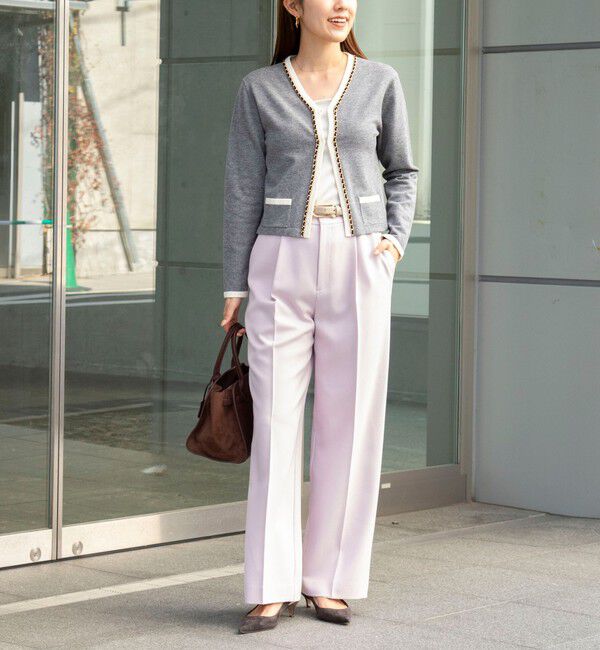 NOLLEY'S「ウォッシャブルウール調愛されセミワイドパンツ」|その他|