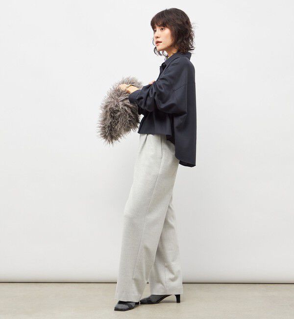 NOLLEY'S sophi「ウォッシャブル両面起毛ヘリンボーン/ストライプセミワイドパンツ」|その他|
