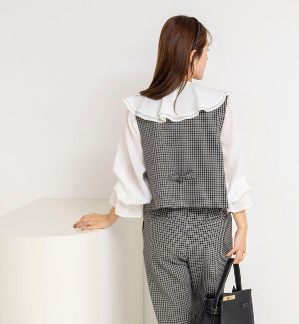 NOLLEY'S「ウォッシャブルラッフルカラーブラウス」|シャツ・ブラウス|