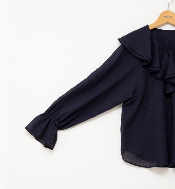 NOLLEY'S「ウォッシャブルラッフルカラーブラウス」|シャツ・ブラウス|