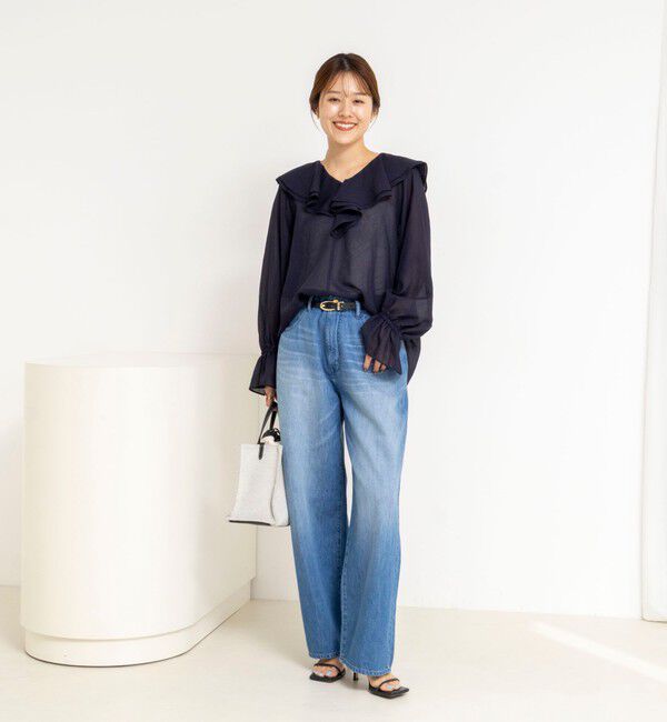 NOLLEY'S「ウォッシャブルラッフルカラーブラウス」|シャツ・ブラウス|