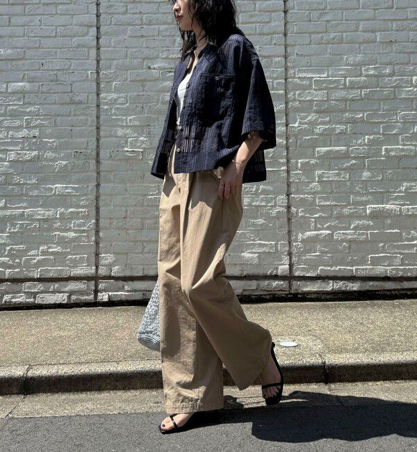 fredy emue「【低身長サイズ34有り】チノタックパンツ」|チノ|