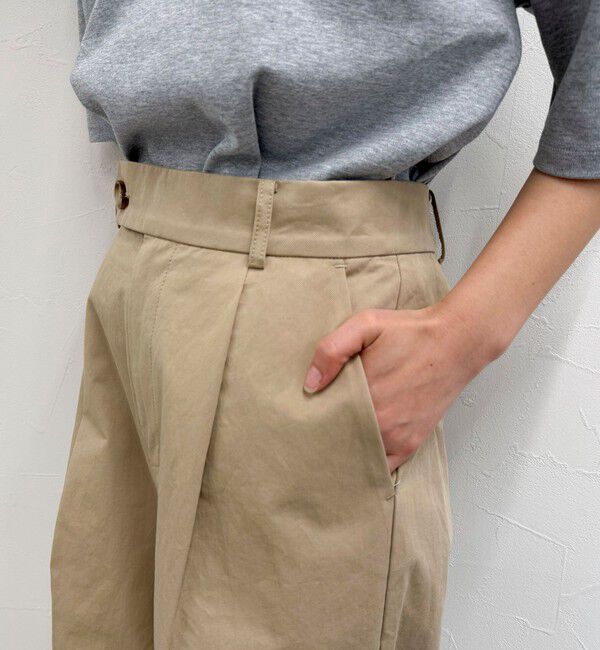 fredy emue「【低身長サイズ34有り】チノタックパンツ」|チノ|