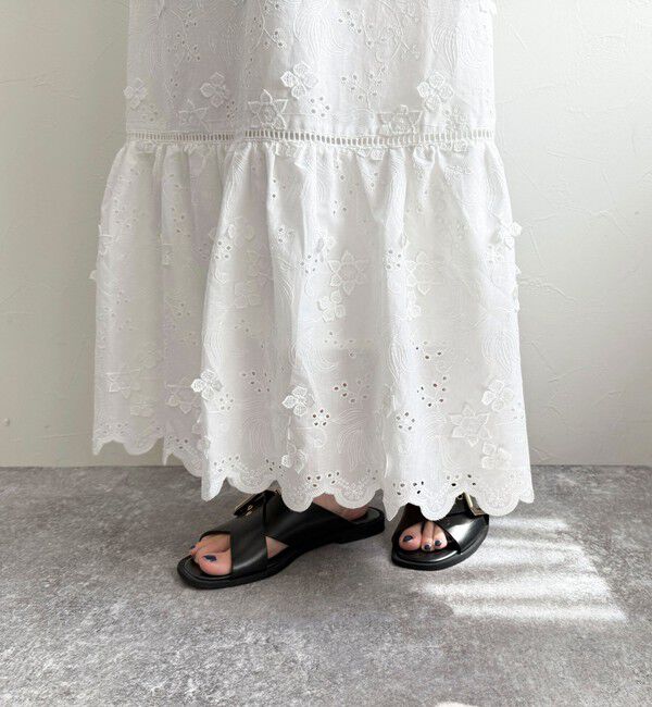 fredy emue「コットンレースギャザースカート」|スカート|