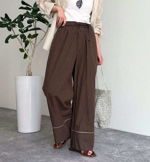 fredy emue「ストライプパジャマパンツ」|チノ|