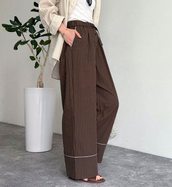 fredy emue「ストライプパジャマパンツ」|チノ|