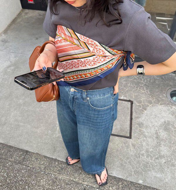 fredy emue「オリエンタルスクエアプリントスカーフ」|バンダナ・スカーフ|