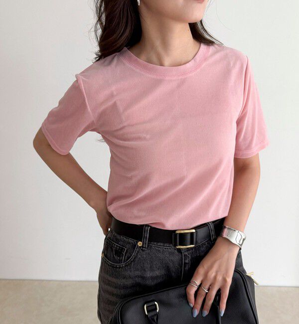 fredy emue「ベロア半袖Tシャツ」|Tシャツ・カットソー|