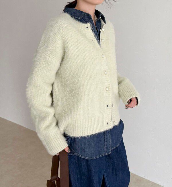 fredy emue「ふわふわ起毛ニットカーディガン」|カーディガン|